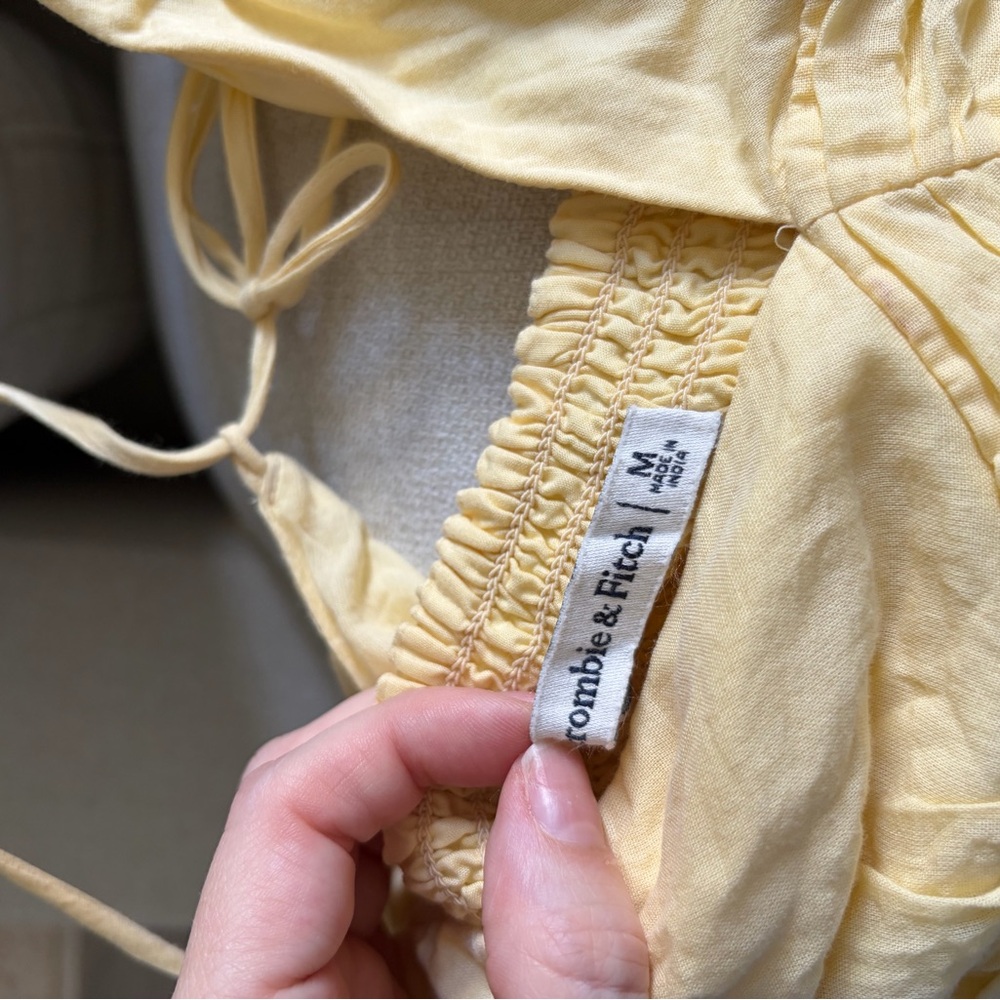Yellow linen maxi dress - Picture 7 of 7
